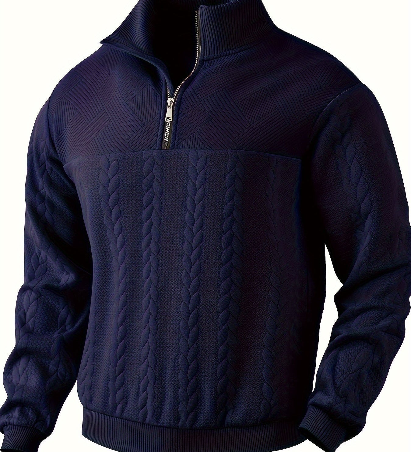 VITHONA | Pleteni Zip-Up Džemper