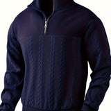 VITHONA | Pleteni Zip-Up Džemper