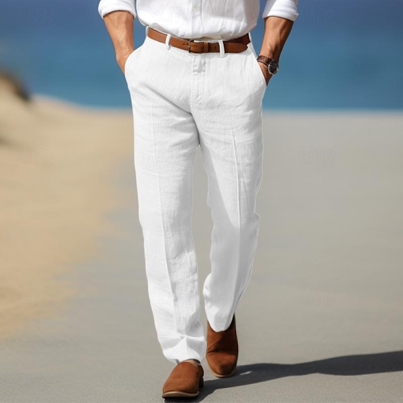 Frank | PREMIUM LANENE PANTALONE ZA MUŠKARCE (SA RUPAMA ZA PODEŠAVANJE PANTALONA)