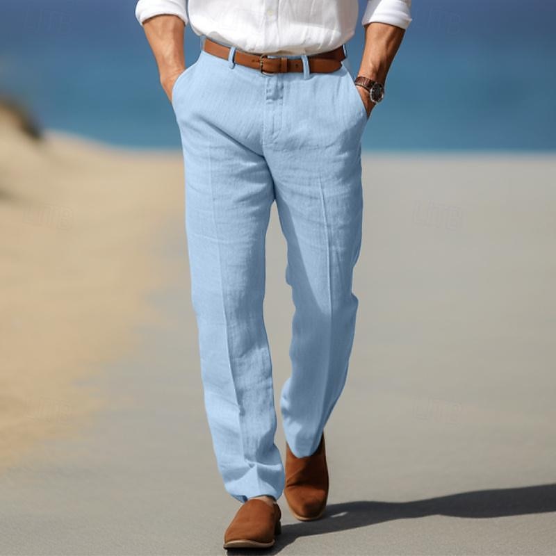 Frank | PREMIUM LANENE PANTALONE ZA MUŠKARCE (SA RUPAMA ZA PODEŠAVANJE PANTALONA)