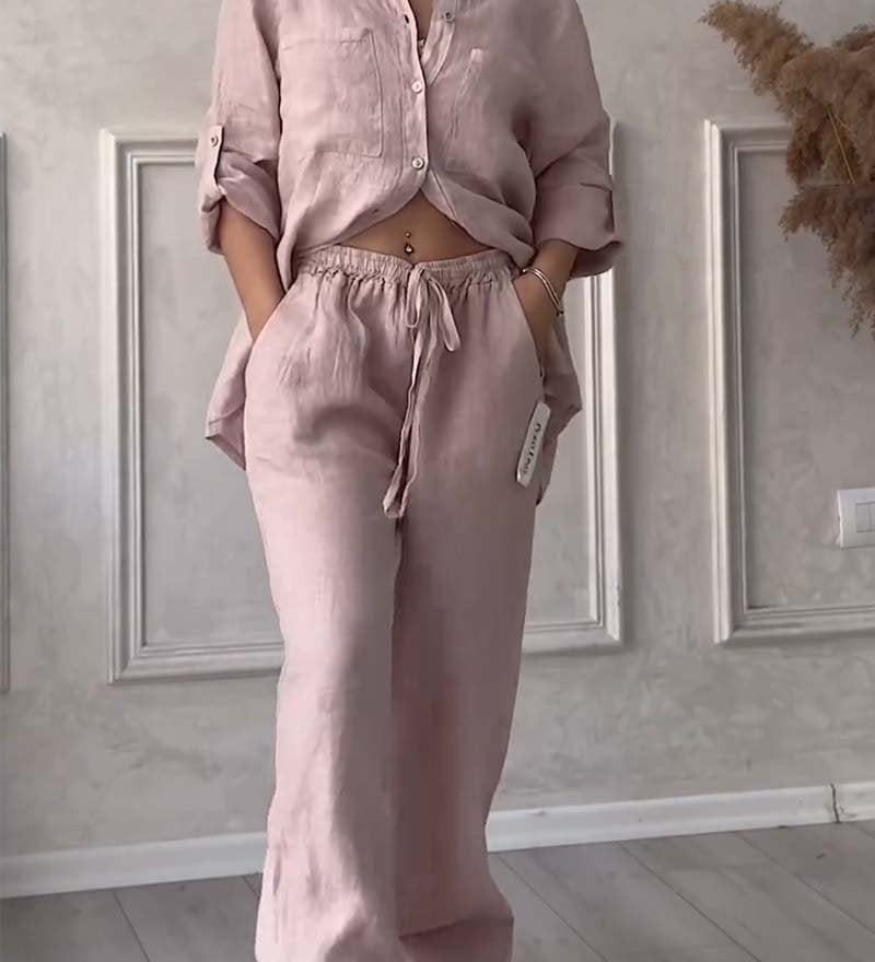 Fara – Luksuzni set od pamuka i lana: košulja i pantalone