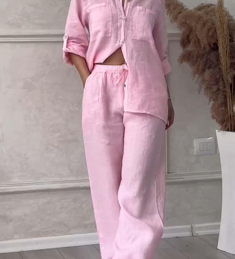 Fara – Luksuzni set od pamuka i lana: košulja i pantalone