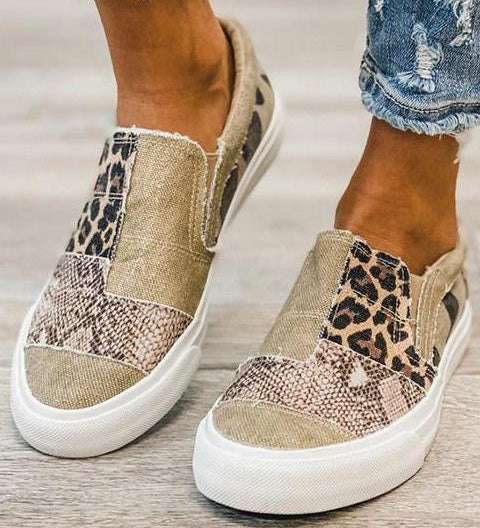 Quinny | Svakodnevne kanvas cipele sa leopard printom