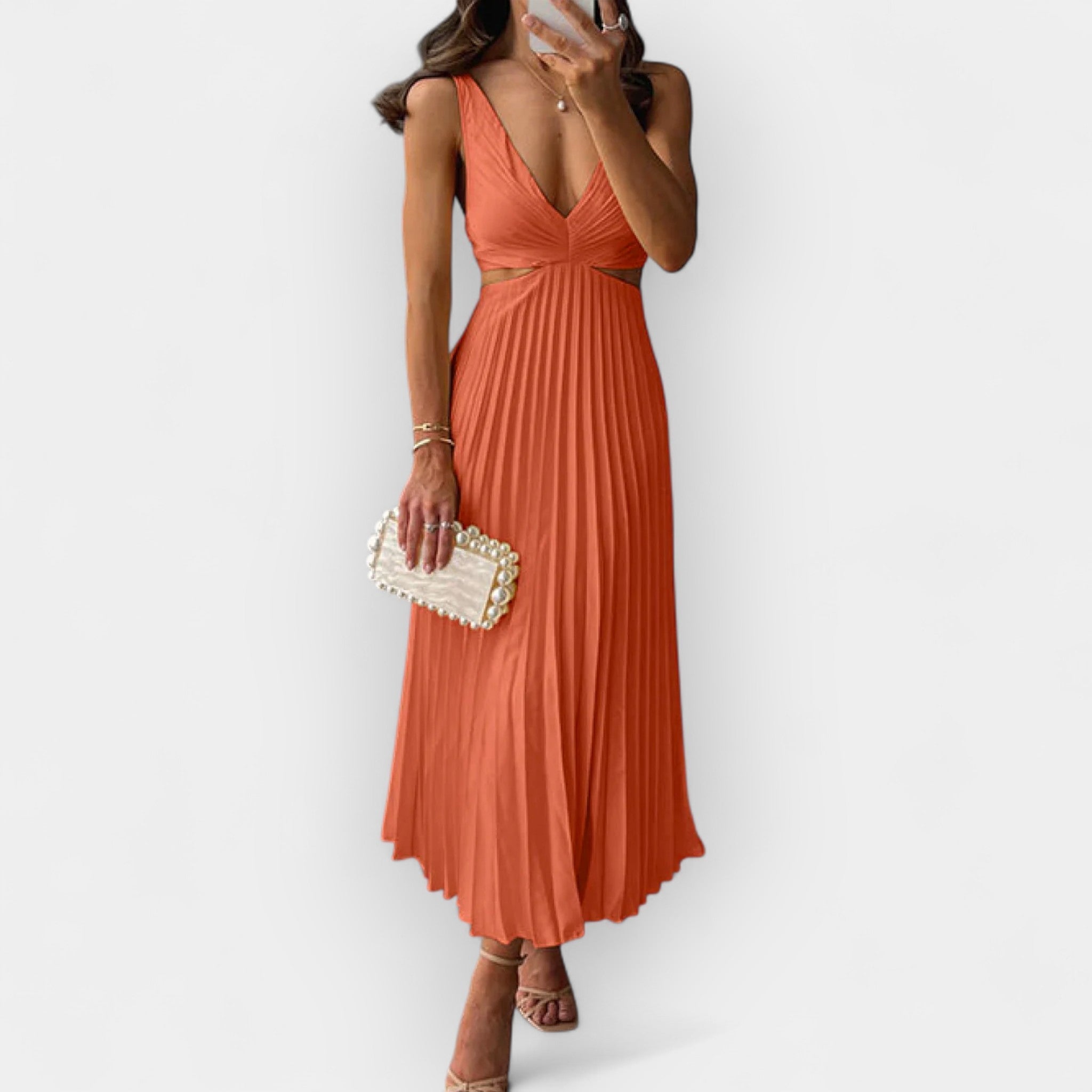 Mila | Saten midi haljina
