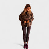 Roza | Modni kaput sa leopard printom