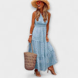 Lola | Boho čipkasti maksi haljina