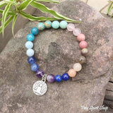Chakra Bracelet with Multi-Gemstone Beads
