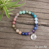 Chakra Bracelet with Multi-Gemstone Beads