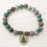 Prirodna Buddha Mala Narukvica od Indijskog Agata