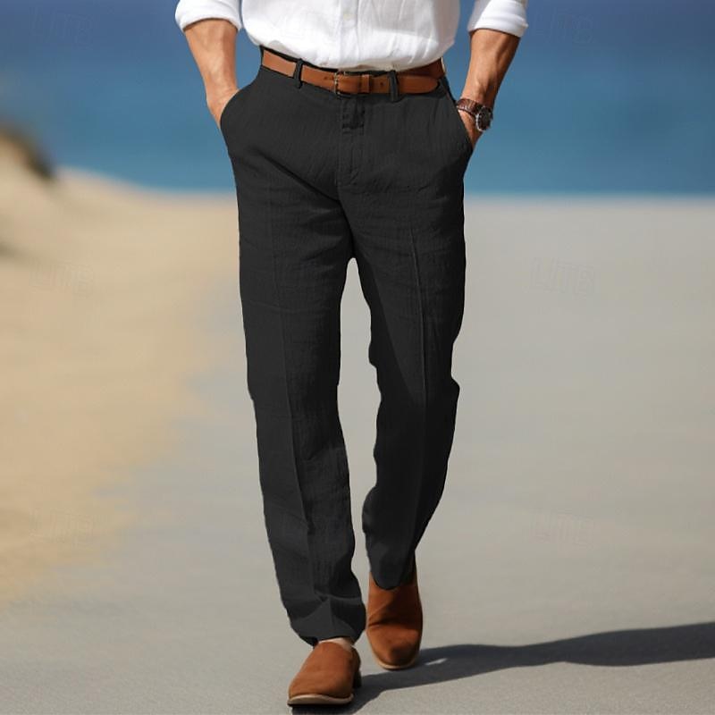 Frank | PREMIUM LANENE PANTALONE ZA MUŠKARCE (SA RUPAMA ZA PODEŠAVANJE PANTALONA)