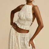 Florina – Plisirana Haljina sa Odbijenim Leđima