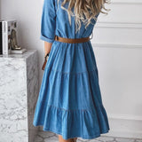 Ležerna elegantna denim haljina | VITHONA