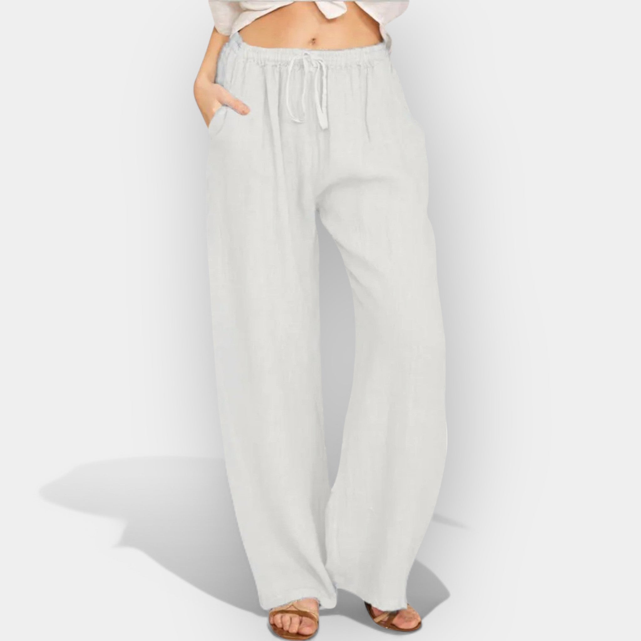 Malika | Lagane i prozračne lanene pantalone