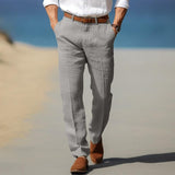 Frank | PREMIUM LANENE PANTALONE ZA MUŠKARCE (SA RUPAMA ZA PODEŠAVANJE PANTALONA)