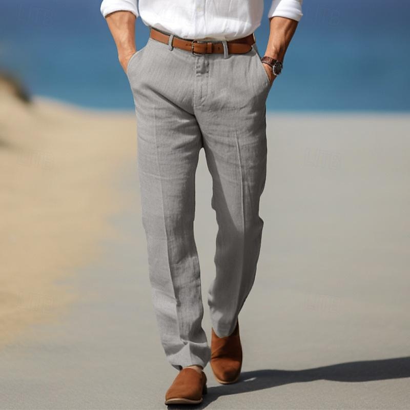 Frank | PREMIUM LANENE PANTALONE ZA MUŠKARCE (SA RUPAMA ZA PODEŠAVANJE PANTALONA)