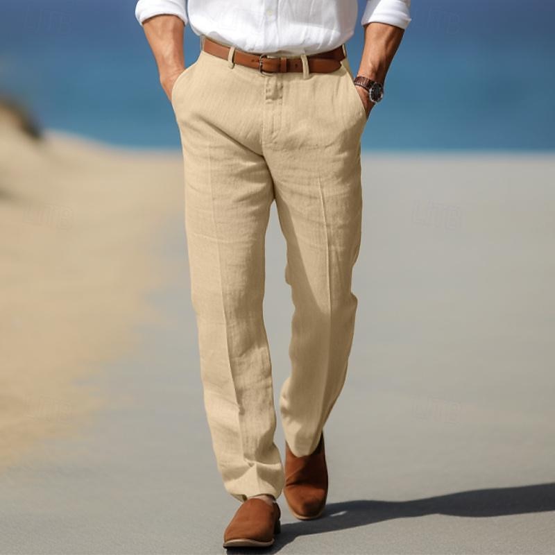 Frank | PREMIUM LANENE PANTALONE ZA MUŠKARCE (SA RUPAMA ZA PODEŠAVANJE PANTALONA)